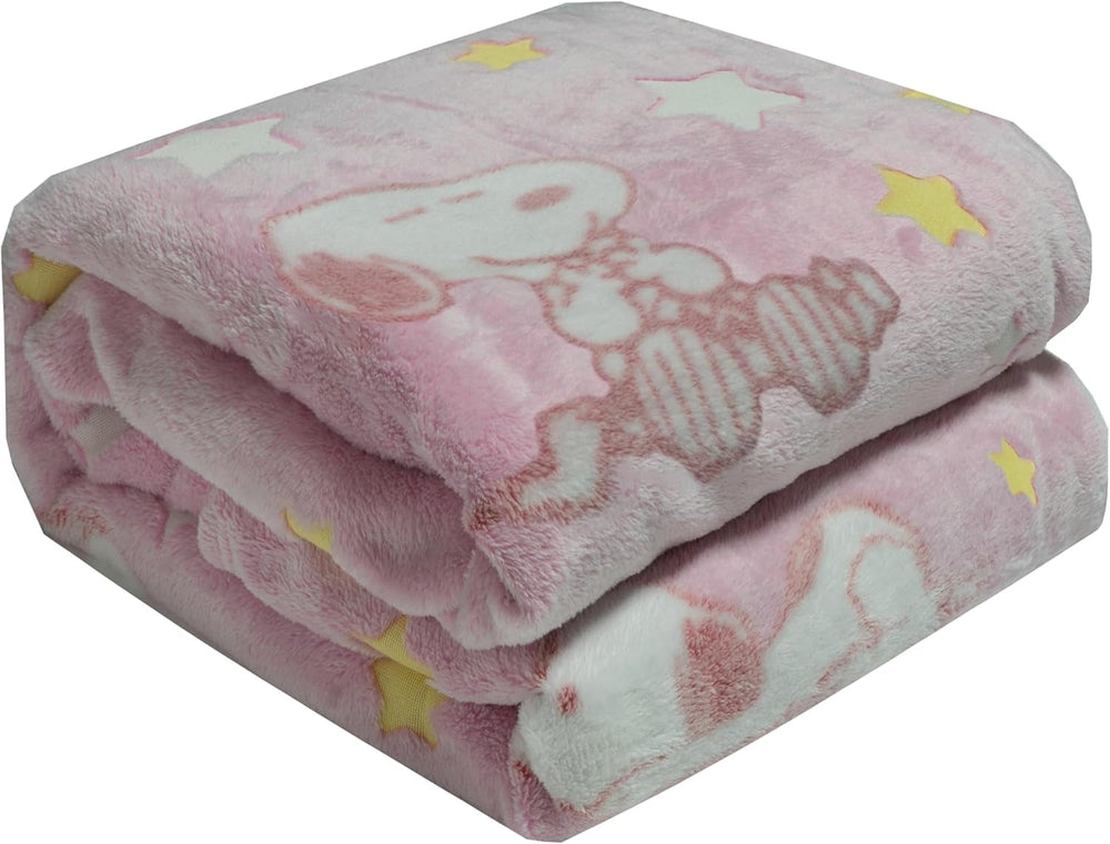 Kanguru Snoopy Glow in the Dark Rose, pătură moale din microfibră pentru canapea care strălucește în întuneric, fleece moale, 130X150 Cm, pătură unică dulce pentru fete, idee de cadou Crăciun Ziua de naștere Femei Paturi si Cuverturi Besuche den Kanguru-Store Titlu implicit