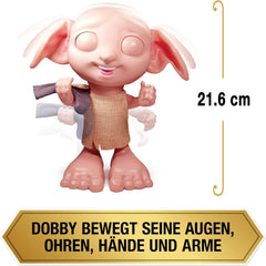 Wizarding World Harry Potter – Dobby Hauself Interaktive Puppe mit über 30 Geräuschen, Sätzen und Bewegungen, Deutsch-Italienisch, Spielzeug für 6 Jahre, Fanartikel Puppen Naty Shop