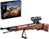 JAMARA 402893 CADA Karabiner 98K Bricks, Waffen Klemmbausteine Figuren Set, Toy Spielzeug Bausteine, Building Kids ab 8 Jahre, Geschenkidee Kids, LED Fadenkreuz, Tragegurt