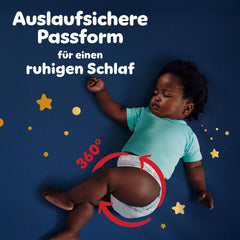 Pampers Night Pants Windeln der Größe 6, 138 Stück, 13 kg–19 kg, bieten zusätzlichen Schutz für die ganze Nacht.