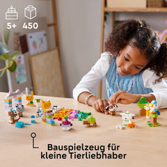 LEGO Classic Creative Animals, Box mit bunten Steinen, Baustein-Tierfiguren wie Hund, Katze, Hase, Hamster und Vogel, Konstruktionsspielzeug für Jungen und Mädchen ab 5 Jahren 11034 Bausets Besuchen Sie den LEGO-Store
