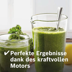 Bosch Standmixer Vitaboost MMBH6P6BDE, 6-Klingen-Edelstahlmesser, 2.5L Tritan-Mixbehälter, Stopfer, 6 Automatikprogramme, Rezeptbuch, Bpa-Frei, Einfache Reinigung, 45.000 U/Min, 1600 W, Schwarz Bucatarie Naty Shop