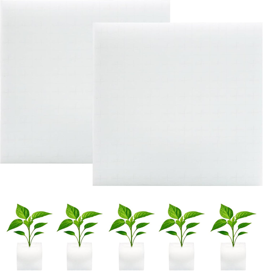 Steinwolle, Anzucht-Steinwolle, 2 Stück, Hydrokultur-Schwamm, 200 Stück nach dem Schneiden – Alternative für Gewächshaus, Samenkeimung und Heimgemüse