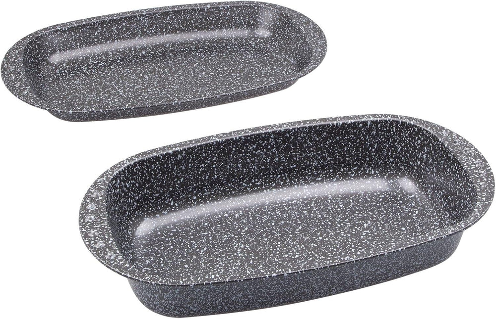 C|H|G Brotback- Und Bratenform Mit Deckel „Granito“, Skandia Xtreme Plus: 4-Fach Antihaftbeschichtung in Granitoptik, 37 X 20 X 7 Cm, Made in Germany Formen und Bleche zum Backen Naty Shop