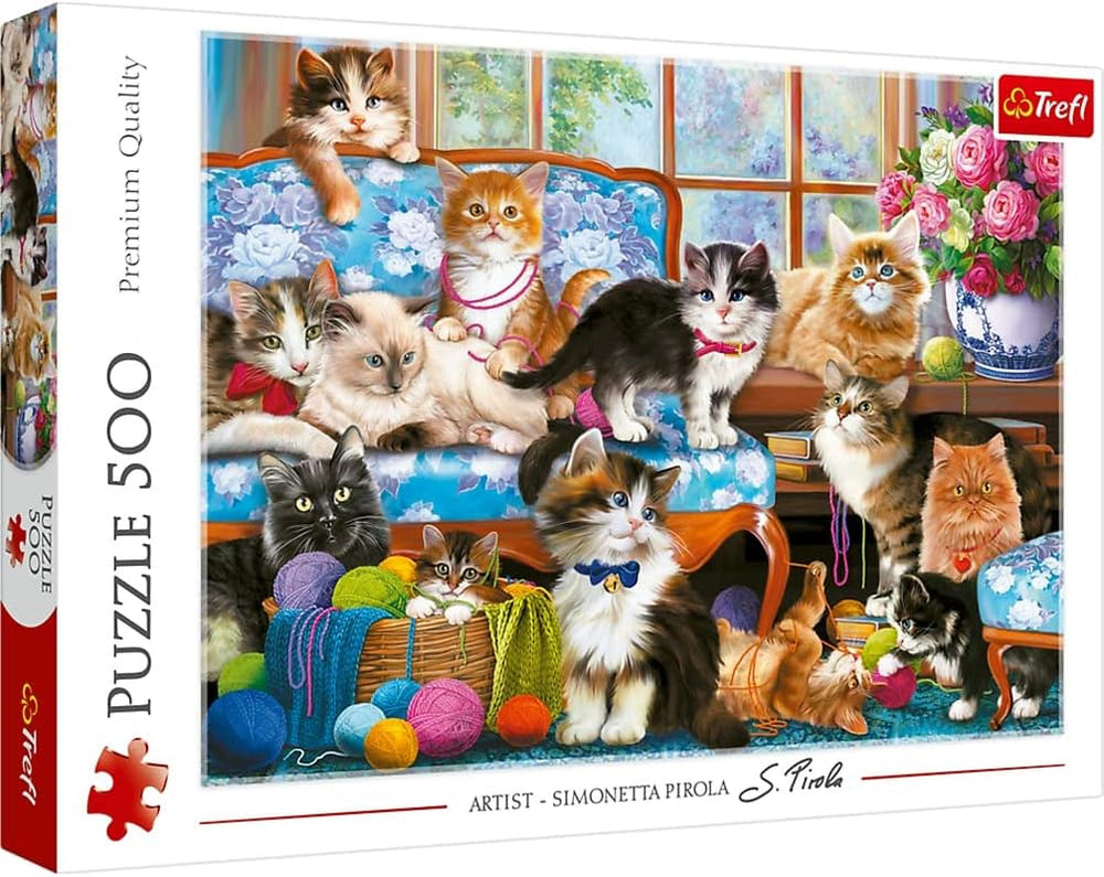 Puzzle 500 - Familia pisicilor Puzzle Naty Shop Titlu implicit