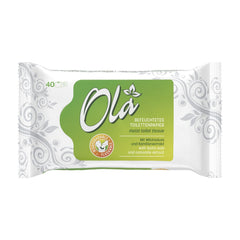OLA hârtie igienică umedă - (1X40 bucăți) Șervețele umede - extract de mușețel și acid lactic, spălabile, piele sensibilă - 40 bucăți