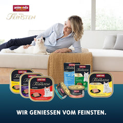 animonda Vom Feinsten Adult Fish & Meat Variety (32 x 100 g), hrană umedă pentru pisici adulte, hrană pentru pisici fără cereale și fără zahăr, pateuri fine în bucăți