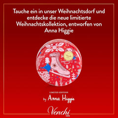 Venchi, Colecție de Crăciun - cutie cadou rotundă cu ciocolată asortată, 86 grame Bomboane de Ciocolata Naty Shop