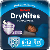 Huggies DryNites Super saugfähige Nachtwindeln für Jungen von 8–13 Jahren (30–48 kg), 27 Stück (3 x 9 Stück) Höschenwindeln