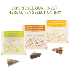 - Cutie cadou | Cutie cu selecÈie de ceaiuri din plante | 24 pliculeÈe - Filtru piramidal | 6 arome | Idei de cadouri pentru ea Èi pentru el