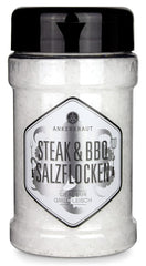 Ankerkraut Steak & BBQ Salzflocken, zum Verfeinern von Steaks, Salaten oder auch Süßspeisen, 190g im Streuer