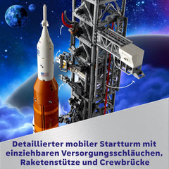 LEGO Icons NASA Artemis Startrampe, Geschenk, Dekoration für Wohnzimmer oder Büro, Bauset für Erwachsene, mit Orion-Raumkapsel und Startrampe, Sammlerstück 10341