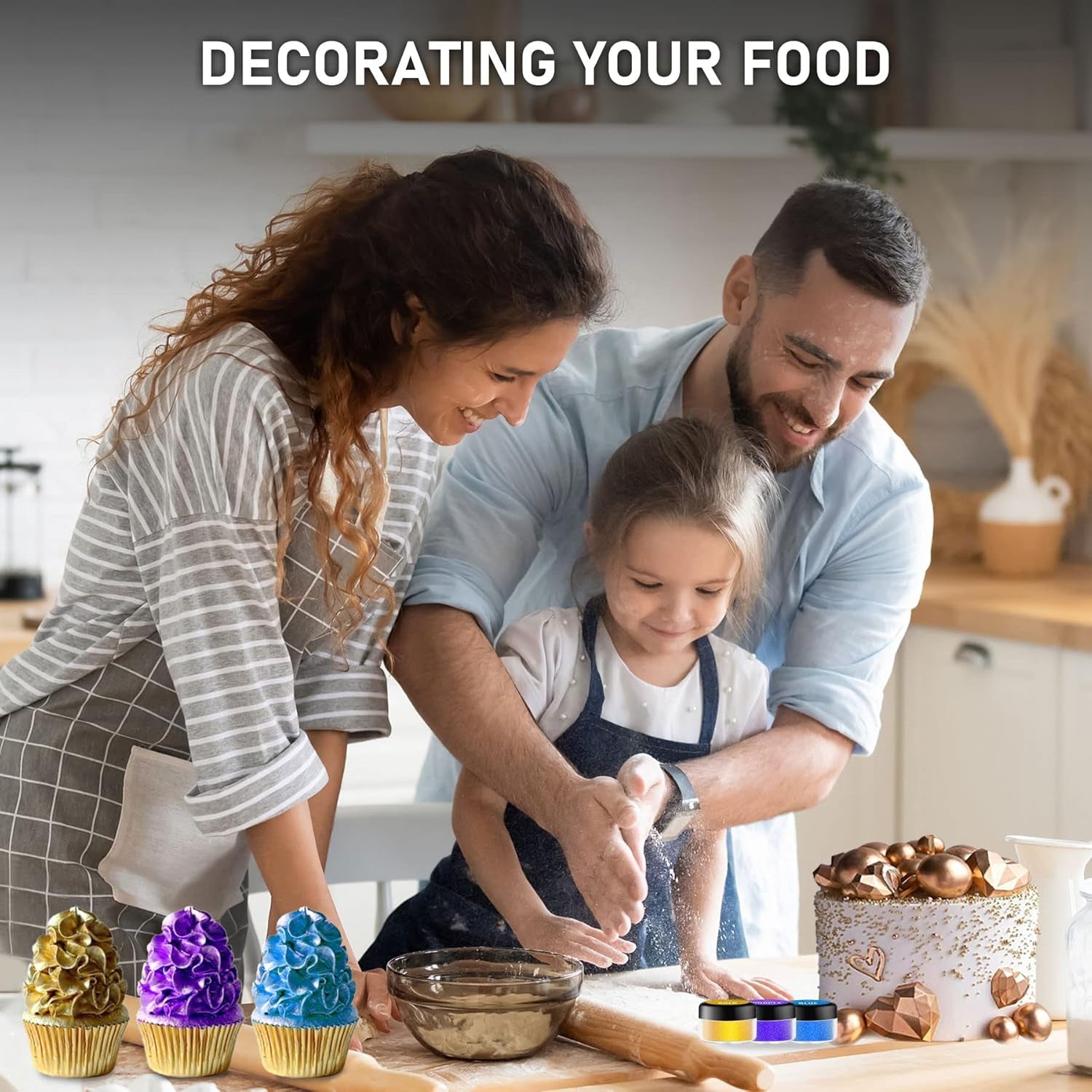 Glitter comestibil, 10 grame, diverse culori Glitter Naty Shop