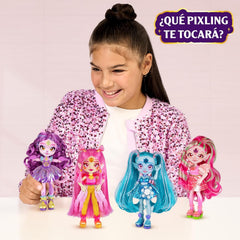 Păpuși Magice Pixlings, 4 Păpuși Asortate – 2 Noi – Păpușă de Modă 15 cm – Poțiuni Magice – Jucărie Secretă cu Poțiuni (MG101000)