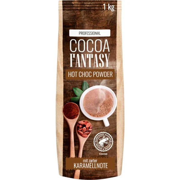 Cocoa Fantasy Hot Choc Powder, 1 kg Kakaopulver für heiße Schokolade, 15 % Kakaoanteil
