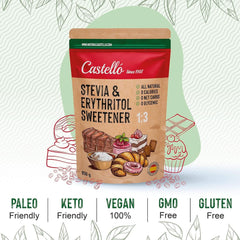 Stevia + Erythritol 1:3 Süßstoff, 1G = 3G Zucker, 850 Gramm Süßstoffe Naty Shop