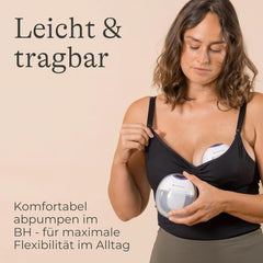 Lansinoh Tragbare Elektrische Doppelmilchpumpe – Freihändig Und Leise Abpumpen Ohne Kabel & Schläuche – Tragbarer Akku – Einfache Bedienung & Reinigung - Handsfree Accessories Food and Breastfeeding Bebe Naty Shop