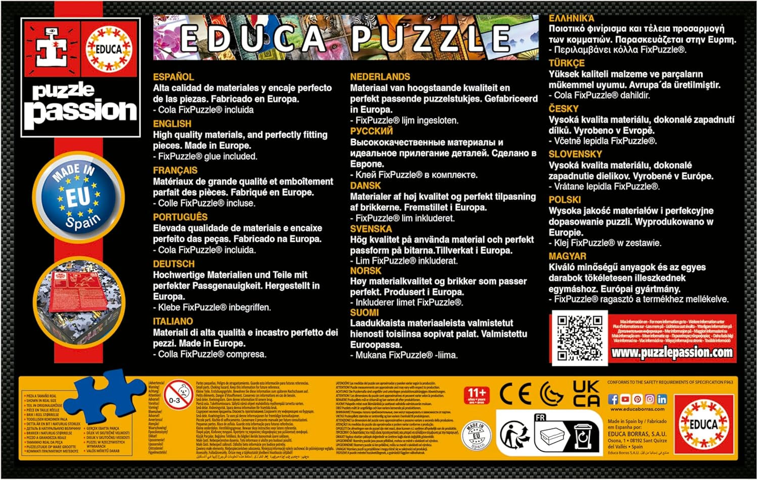 Educa - Puzzle de 500 piese pentru adulti | Animalele de la ferma obraznice. Dimensiuni: 48 X 34 cm. Include lipiciul de puzzle Fixpuzzle. Pentru 11 ani (19905) Puzzle Naty Shop