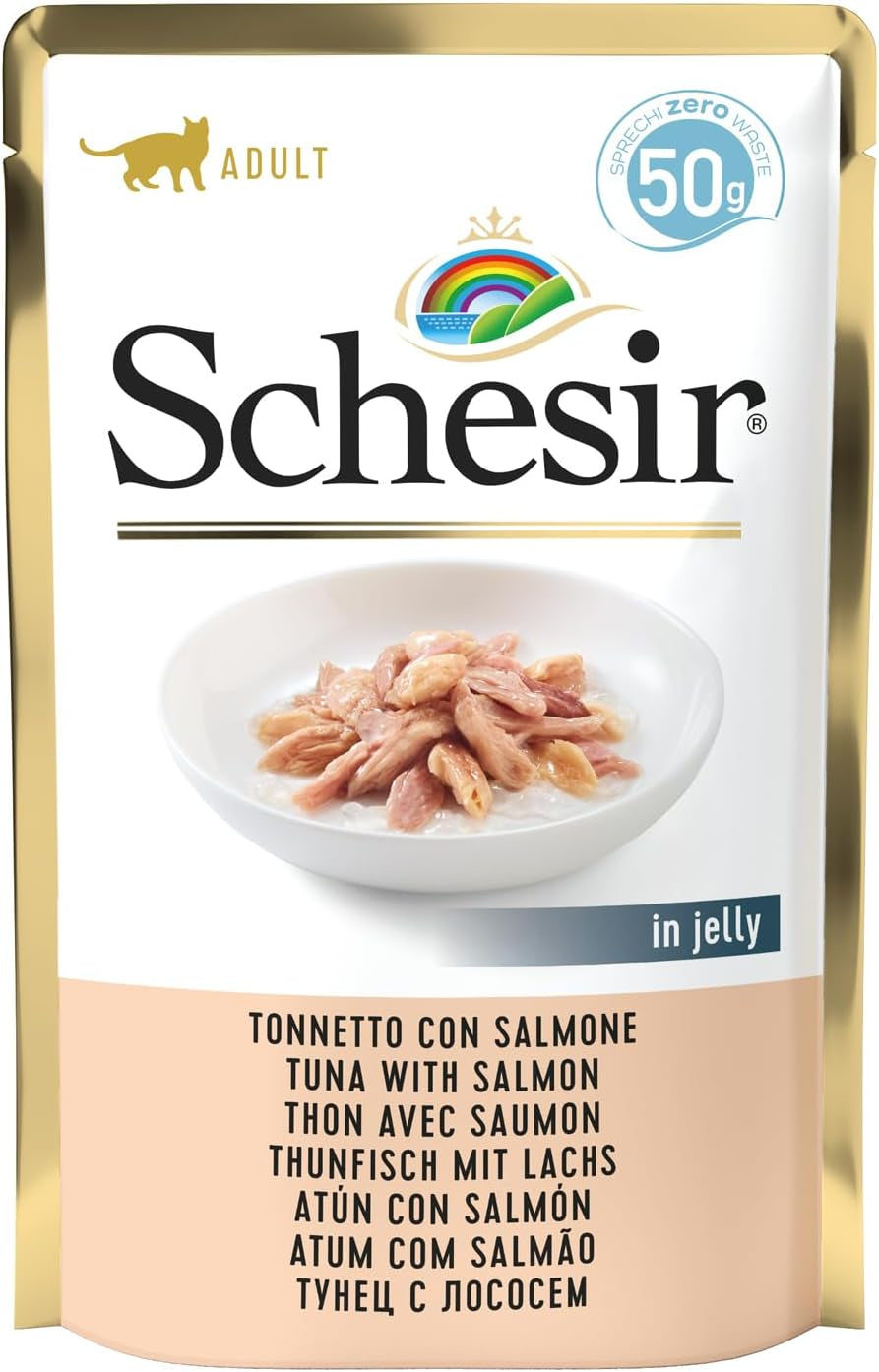 Cat Jelly Tuna With Seabass, hrană umedă pentru pisici, 30 pungi X 50 g