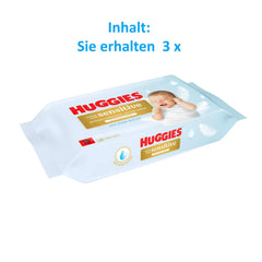 Huggies Pure Extra Care Sensitive Babytücher, 99 % Wasser, plastikfrei, parfümfrei