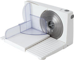 JECF0300 Kompakter elektrischer Allesschneider, abnehmbare Edelstahlklinge, Durchmesser 170 mm, Dickenregelung 0 bis 15 mm, 150 W Naty Shop Reiben und Schneidemaschinen