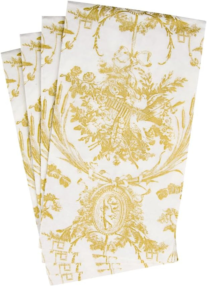 Șervețele de toaletă romantice, culori aurii, 15 bucăți per pachet