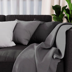 Soleil D'Ocre Adele Plaid, vom Sessel geworfen, Polycoton, Grau, 140 x 200 cm. Betten und Decken. Besuche den Soleil d'ocre-Store, Grau 140 x 200 cm