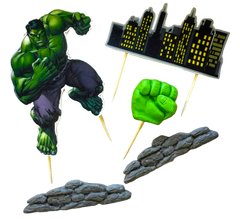 Hulk essbare Tortendekorationen kaufen – 5er-Set aus Zuckerpaste