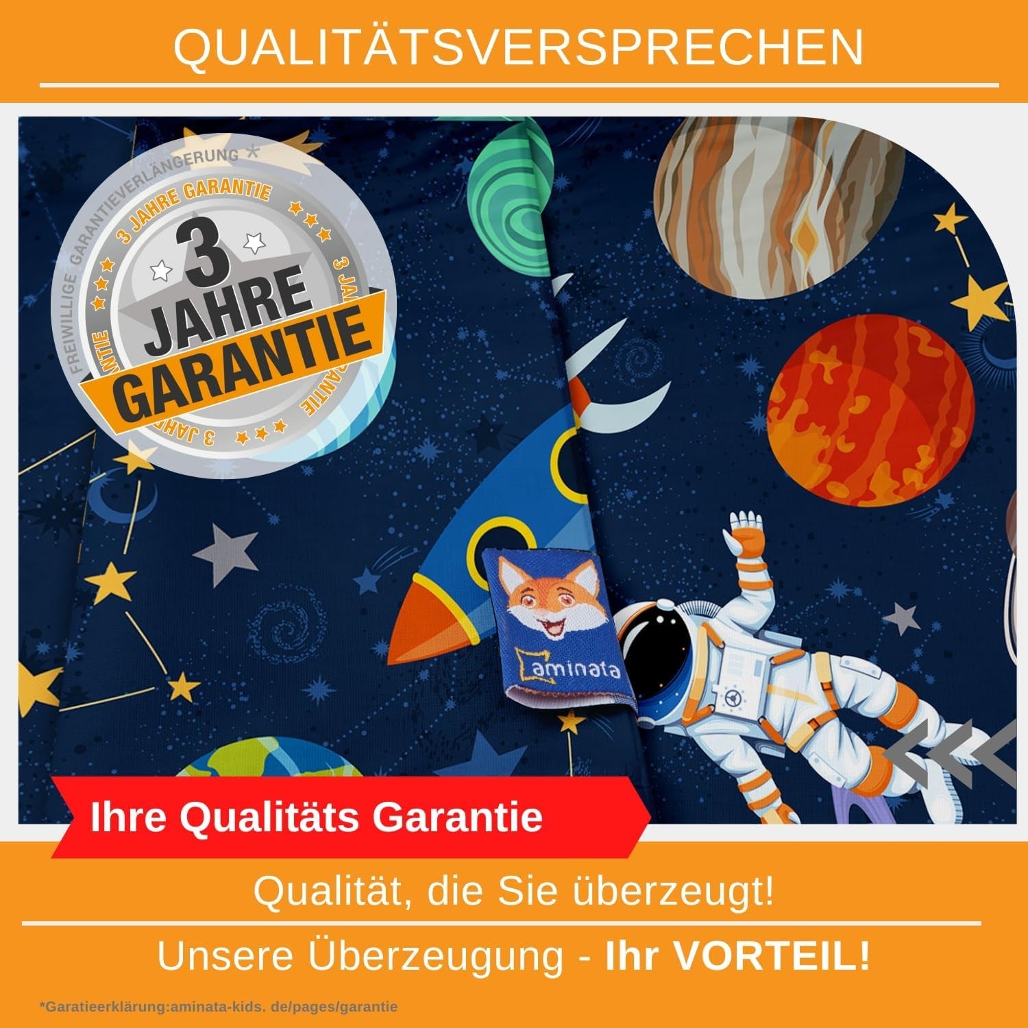 Aminata Kids lenjerie de pat copii, spațiu cosmic, bumbac Lenjerie de pat - copii Naty Shop