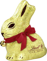 Lindt Schokolade GOLDHASE Glamour Edition Gold | 100 G GOLDHASE | Premium Vollmilch-Schokolade in Hasenform Zu Ostern | Osterschokolade | Schokoladengeschenk | Schokoladenhase | Osterhase Naty Shop 100 G (1Er Pack)
