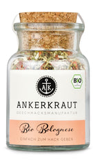 Ankerkraut Bio Bolognese Gewürze, Spaghetti und Pasta kochen, Lasagne selber machen, 90g im Korkenglas