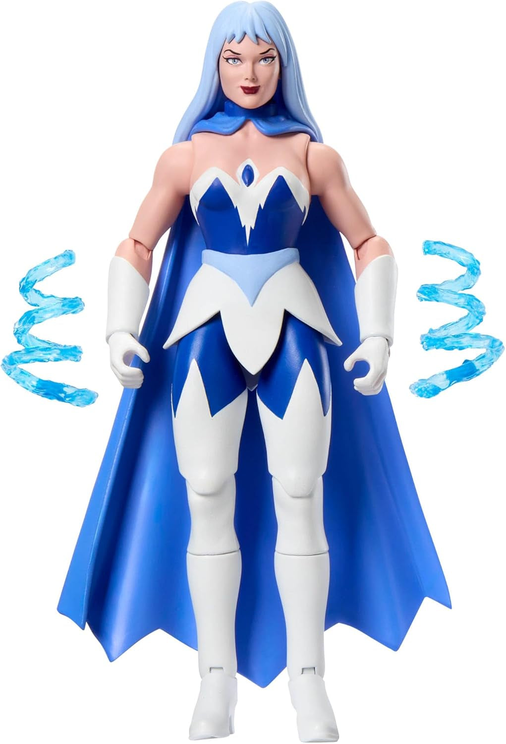 Masters of the Universe Origins Action Figure Frosta din colecția de desene animate, aproximativ 14 cm înălțime, din serialul TV din anii 1980, prințesa puterii cu forță de gheață, design detaliat și pelerină, JBM87 Action figures Naty Shop