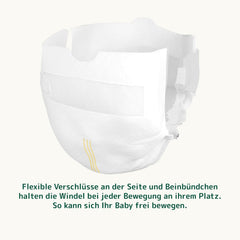 Bambo Nature Windeln für Babys, Größe 0 (1-3 kg), 144 Stück, Monatsbox | Premium-Windeln mit verbessertem Auslaufschutz | Ultimativer Komfort und Freiheit für Neugeborene | Dermatologisch getestete Windeln
