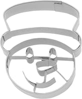 Birkmann, Formă de biscuiți cu cap de om de zăpadă, pentru decuparea și decorarea biscuiților, marțipan și fondant, oțel inoxidabil, lavabilă în mașina de spălat vase, 6 cm