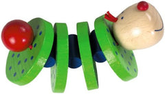 HABA 1068 - Jucărie de prins Flapsi, jucărie veselă pentru bebeluși și copii mici, fabricată din lemn de la 6 luni, jucărie pentru abilități motorii cu sunet de zăngănit Jucarii Bebe Naty Shop