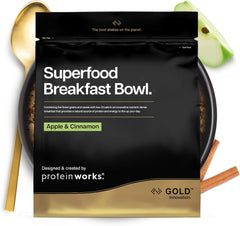 Protein funktioniert | Superfood-Frühstück – GOLD Innovation, preisgekröntes Müsli, Proteinmüsli, nährstoffreich mit Getreide, Samen und Hafer, reich an Ballaststoffen, Apfel und Zimt, 10 Portionen, 600 g
