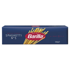 Barilla Pasta Klassische Spaghetti n.5 aus hochwertigen Hartweizen immer al dente, (1 x 500 g), geschmacklos