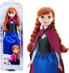 Mattel Disney Princess Anna-Puppe, Die Eiskönigin-Puppe, gekämmtes Haar, Mobile, im Reiseanzug, abnehmbare Kappe, Disney-Geschenke, 3 Jahre altes Spielzeug, HLW49 Naty Shop Cap Dolls