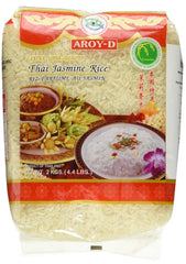Orez parfumat Aroy-D, orez cu bob lung 100%, 1 pachet (1 x 2 kg)