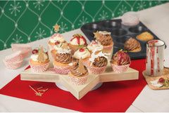 Original Kaiser Inspiration Muffinform-Set 2-Teilig, Muffinblech Mit Xmas Papierbackförmchen Für 12 Muffins, 38 X 27 Cm, Cupcake Form Antihaftbeschichte, Schwarz Formen und Backbleche Naty Shop