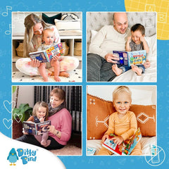 DITTY BIRD Baby Bedtime Songs - JucÄrie pentru copii cu 6 butoane sonore pentru ĂźnvÄÈarea limbii engleze. CĂąntec de leagÄn interactiv perfect pentru copiii bilingvi de la vĂąrsta de 1 an. Jucarii Bebe Naty Shop