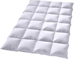 Plapumă din puf Billerbeck Martina® - Plapumă 135 X 200 Cm - Plapumă pentru toate anotimpurile - Potrivit pentru alergici - 90% puf de gâscă, 10% pene de gâscă - Alb Plapumi si pilote Naty Shop