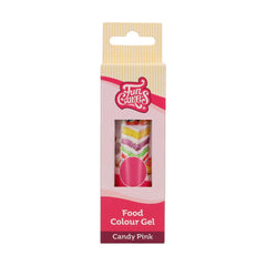 Colorant alimentar Funcakes Gel Roz Bombon: Colorant alimentar foarte concentrat pentru aluat, cremă, fondant, marțipan, produse de patiserie, dozare ușoară, picături individuale pentru a crea culori vibrante, Halal, 30 g