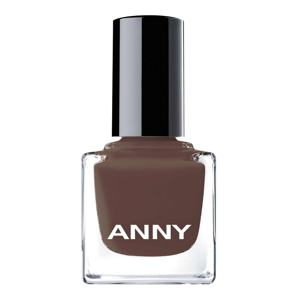 Oja ANNY – Oja colorată de înaltă calitate, cu strălucire de lungă durată, rezistentă la ciobire și cu uscare rapidă, culoare: roșu soră - maro mocha elegant - 15 ml