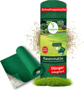 Biologisch Abbaubare Rasenmatte Mit Integriertem Dünger Und Hydronanogel, Rasenrolle, Grasrolle, Rasenvlies, Rasen Saatgut, Dünger, Rollrasen, 10M²