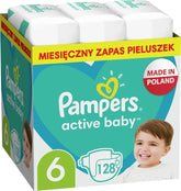 Pampers (klassische Version), Größe 6, 128 Stück Mutter und Kind Naty Shop