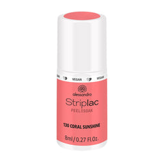 UV-Nagellack alessandro Striplac Coral Sunshine – Zart und langanhaltend – Einfache Entfernung dank der Entfernungstechnologie – Vegan und tierversuchsfrei – 8 ml