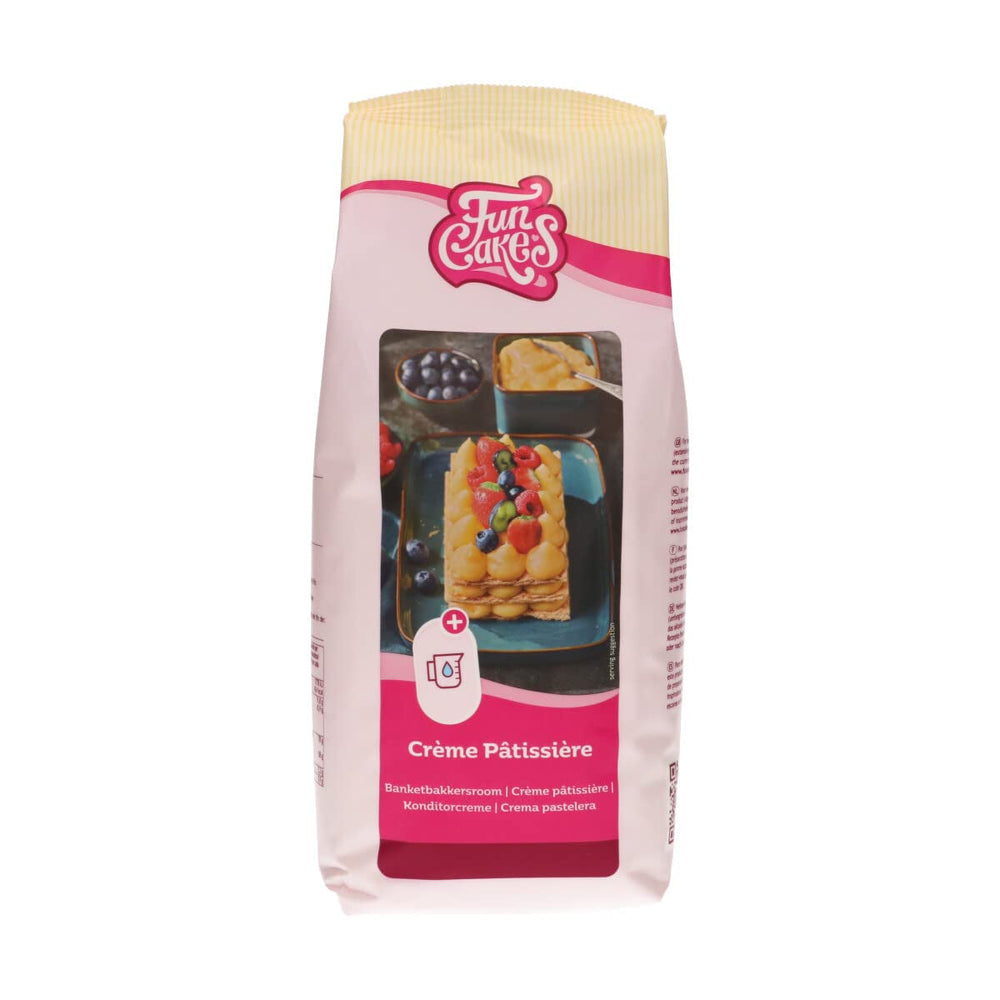 Funcakes Mix Für Crème Pâtissière, Einfach Zu Berübenen, Köstlicher Pudding Zum Füllen Von Kuchen, Cupcakes Und Anderen Leckereien, Nur Wasser Addenden, Halal., 1 Kg Mix zum Backen und Kochen Naty Shop 1 Kg (1Er Pack) Vanille