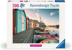Ravensburger Puzzle 12000847, Skandinavische Orte – Bootshäuser in Smøgen, Schweden – 500-teiliges Puzzle für Erwachsene und Kinder ab 12 Jahren. Puzzle Naty Shop Standardtitel