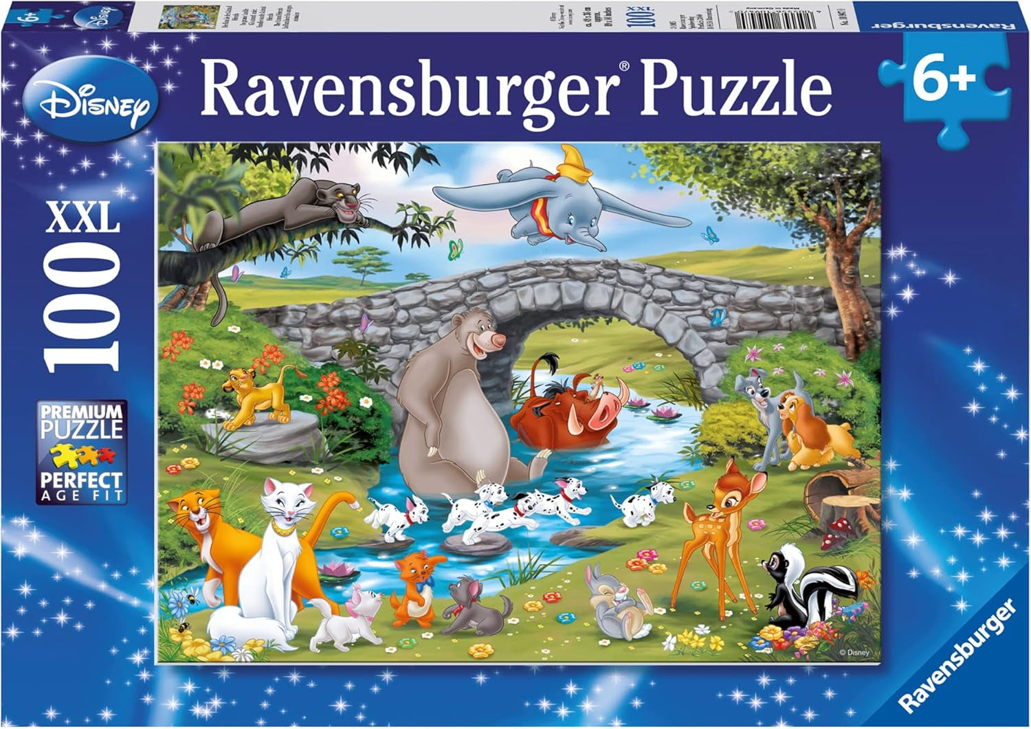Ravensburger puzzle pentru copii - 10947 Familia Animal Friends - puzzle Disney pentru copii de peste 6 ani, cu 100 de piese în format XXL Puzzle Naty Shop Titlu implicit